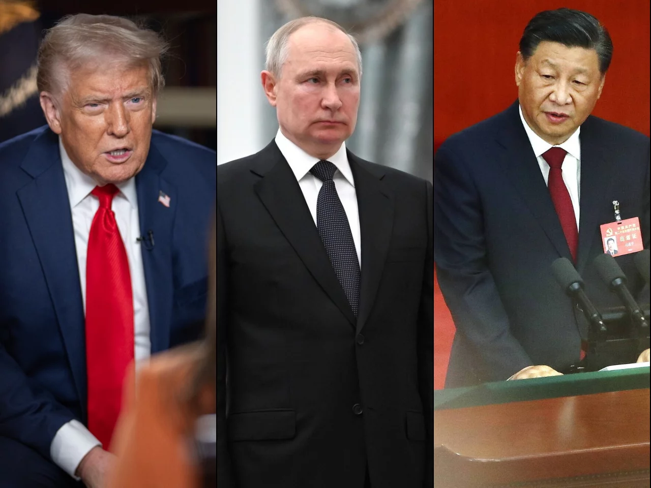 Donald Trump, Władimir Putin i Xi Jinping