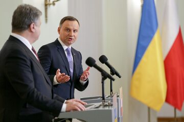 Petro Poroszenko (prezydent Ukrainy) i Andrzej Duda (prezydent RP)