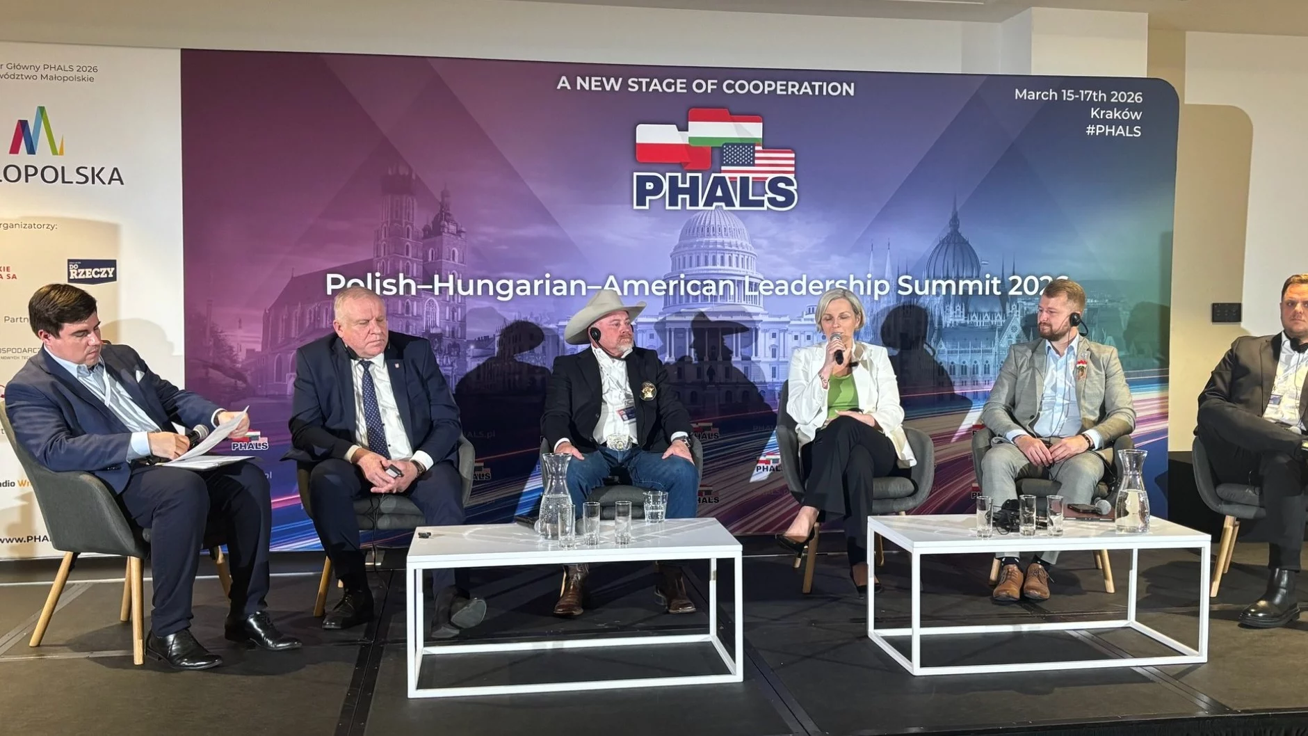 Od lewej: Karol Gac, Ryszard Pagacz, Bobbie John Vickery, Agnieszka Pala, Péter Kovács, Marcin Dmowski