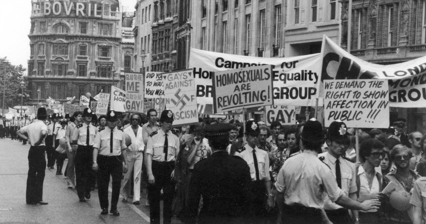 Pierwsza oficjalna parada gejów w Londynie, 1 lipca 1972 r.