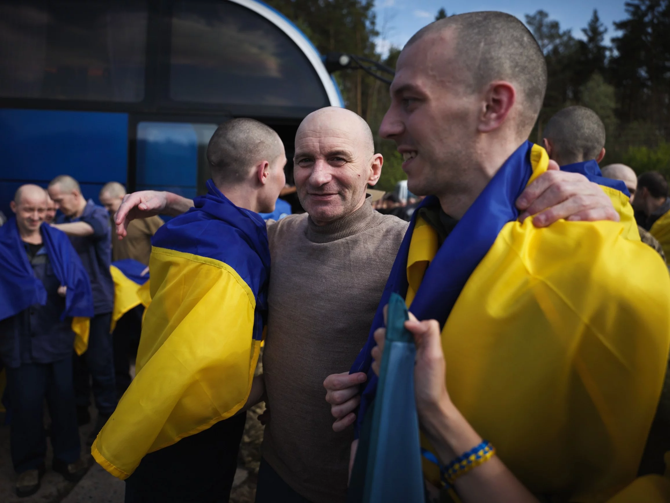 Ukraińscy jeńcy wojenni po powrocie do kraju