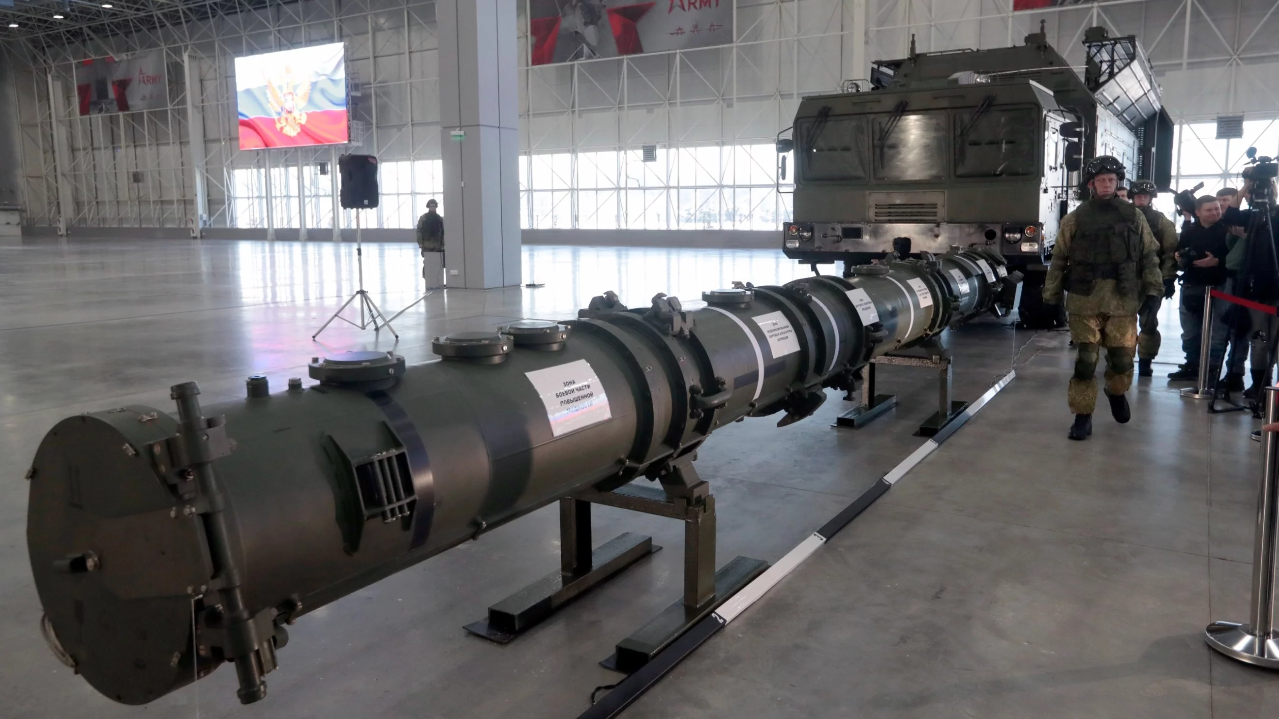 Prezentacja pocisku manewrującego 9M729 w obwodzie moskiewskim w Rosji