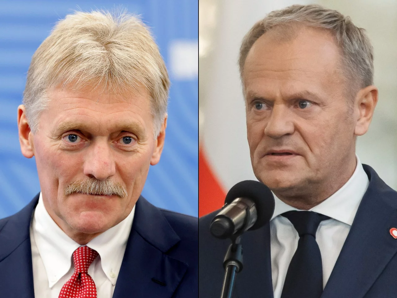 Dmitrij Pieskow i Donald Tusk