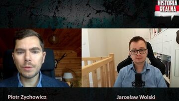 Piotr Zychowicz i Jarosław Wolski w trakcie programu na kanale "Historia realna"