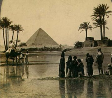 Piramida Cheopsa, zdjęcie z XIX wieku