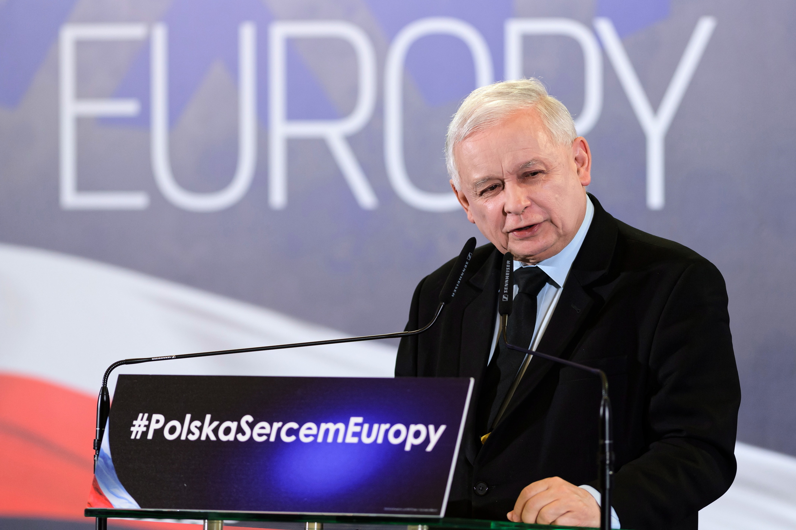 Jarosław Kaczyński podczas konwencji PiS w Poznaniu