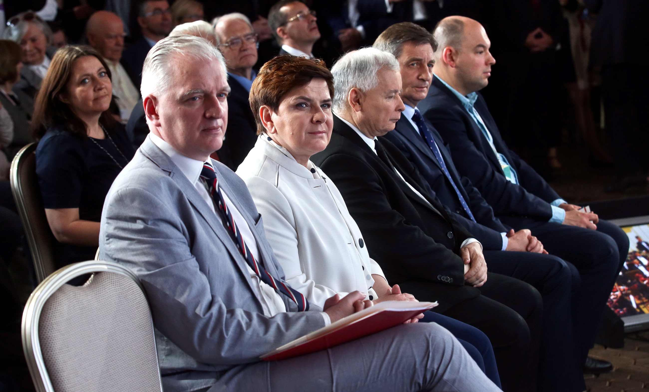 Jarosławo Gowin, Jarosław Kaczyński, Beata Szydło, Marek Kuchciński, Joanna Lichocka