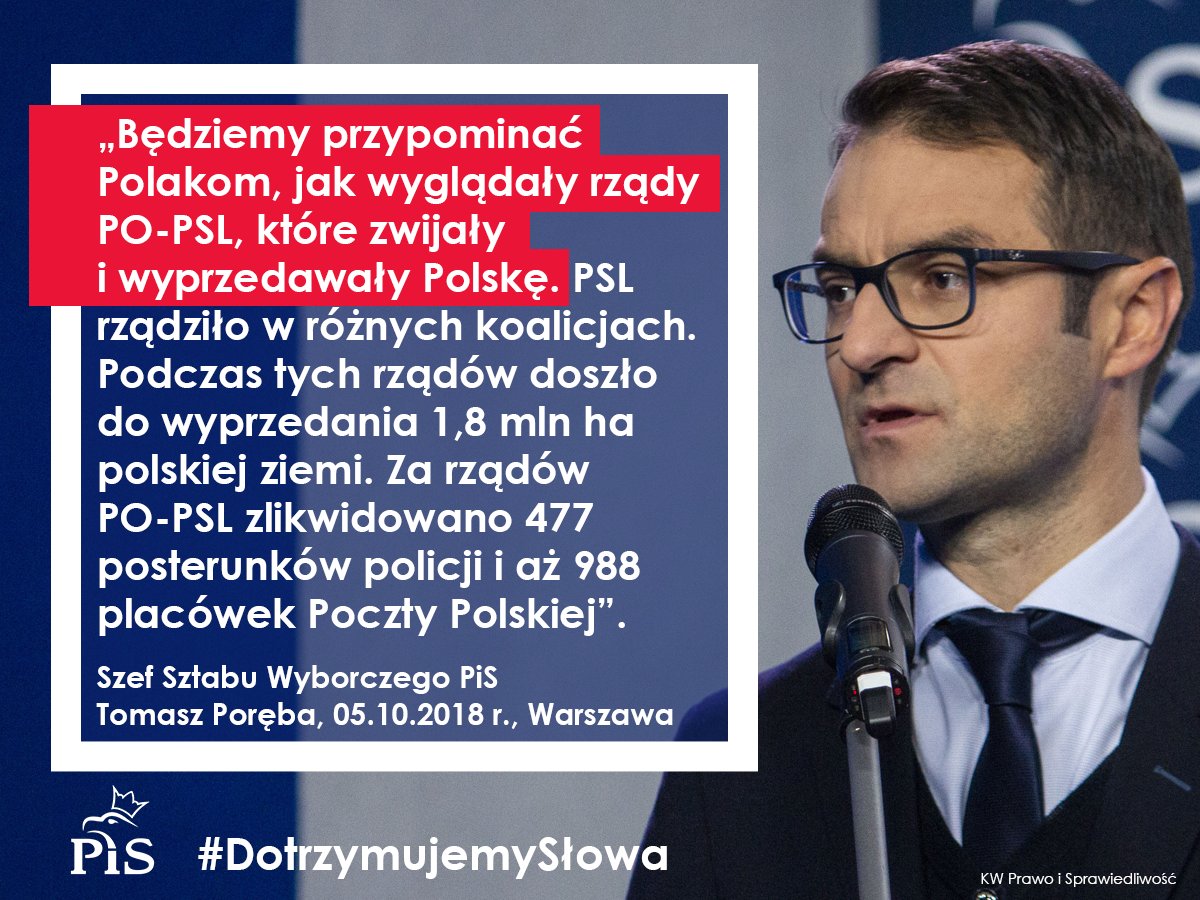 Konferencja prasowa Tomasza Poręby