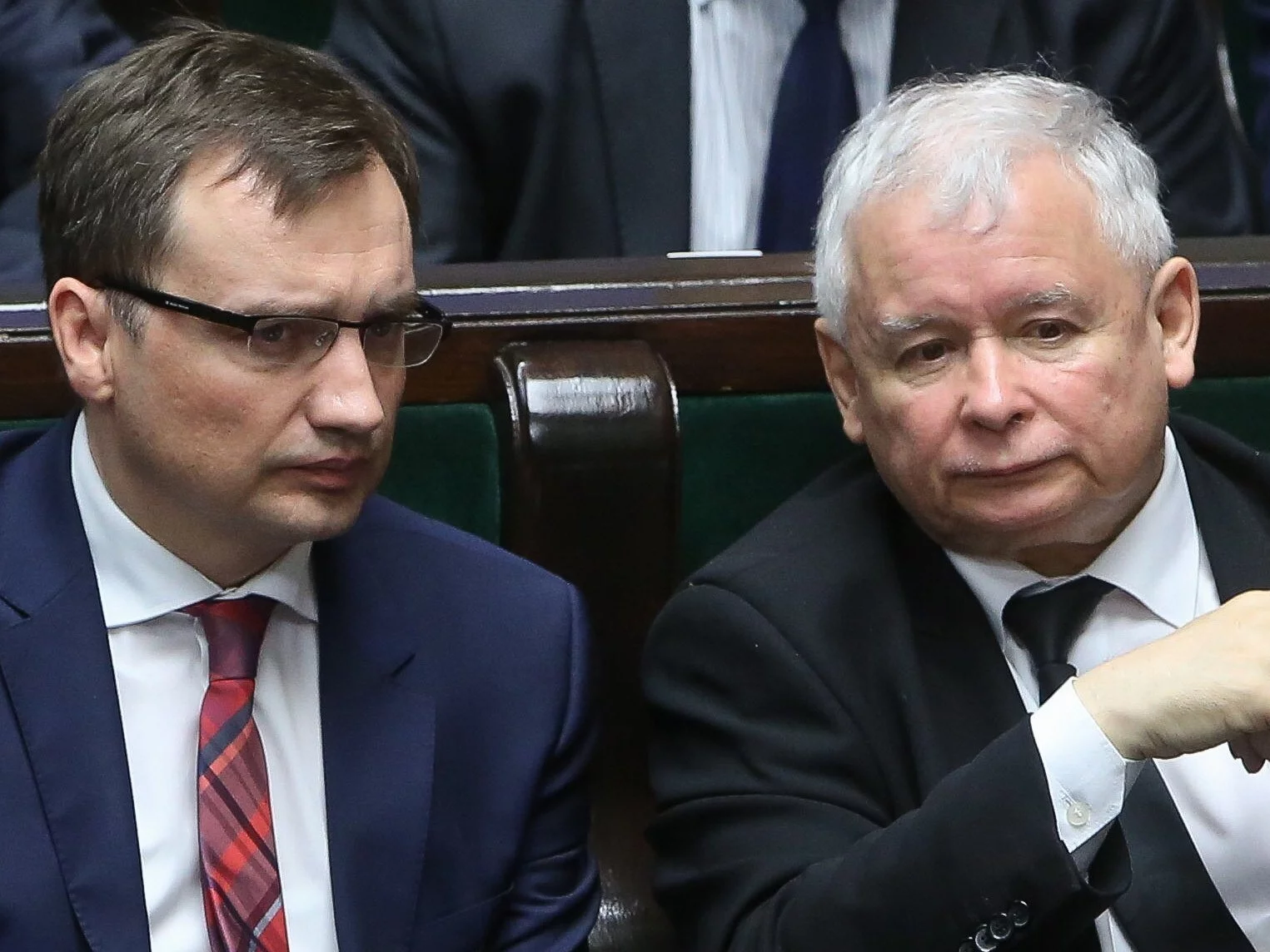 Zbigniew Ziobro i Jarosław Kaczyński w Sejmie