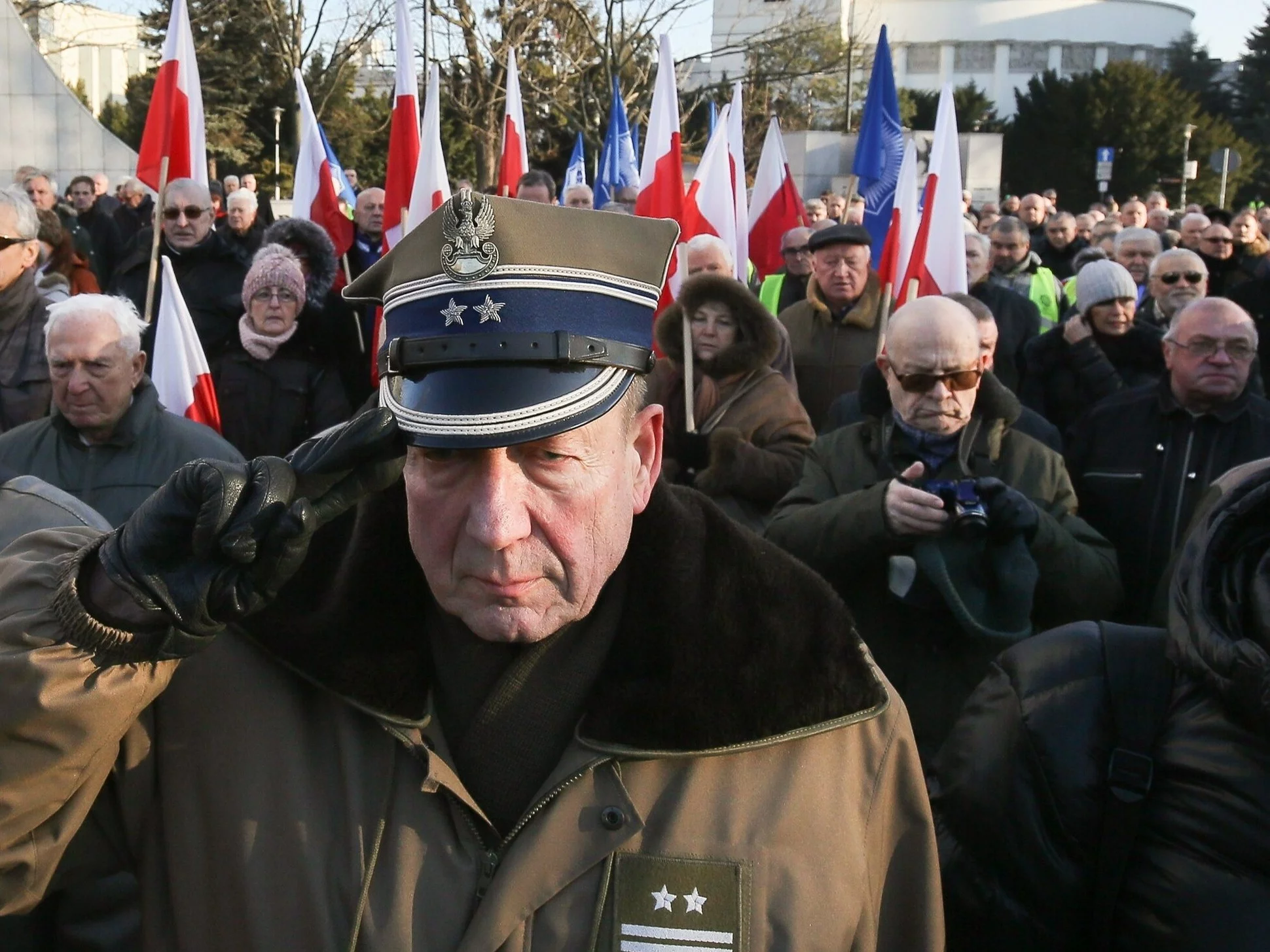 Protest byłych żołnierzy i funkcjonariuszy służb w Warszawie