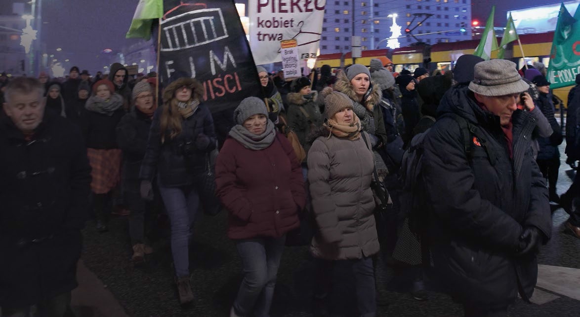 Protest zwolenników liberalizacji ustawy aborcyjnej