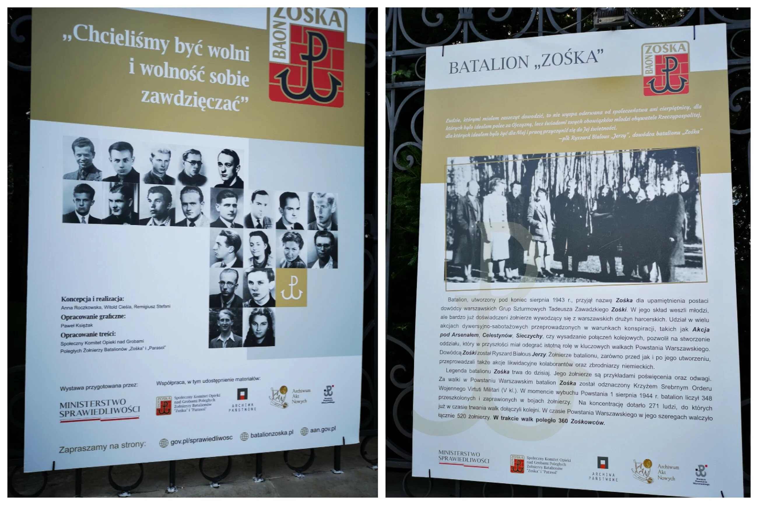 Plenerowa wystawa upamiętniającą żołnierzy batalionu "Zośka"