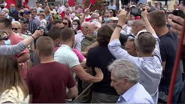 Płońsk: Przepychanki podczas wizyty prezydenta