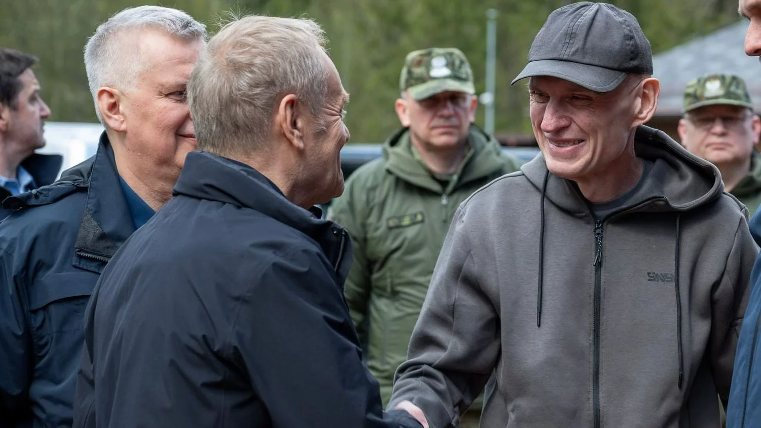 Premier Donald Tusk i Andrzej Poczobut