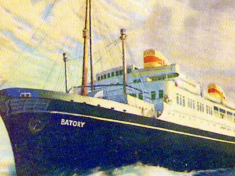 MS Batory na pocztówce z 1936 r.