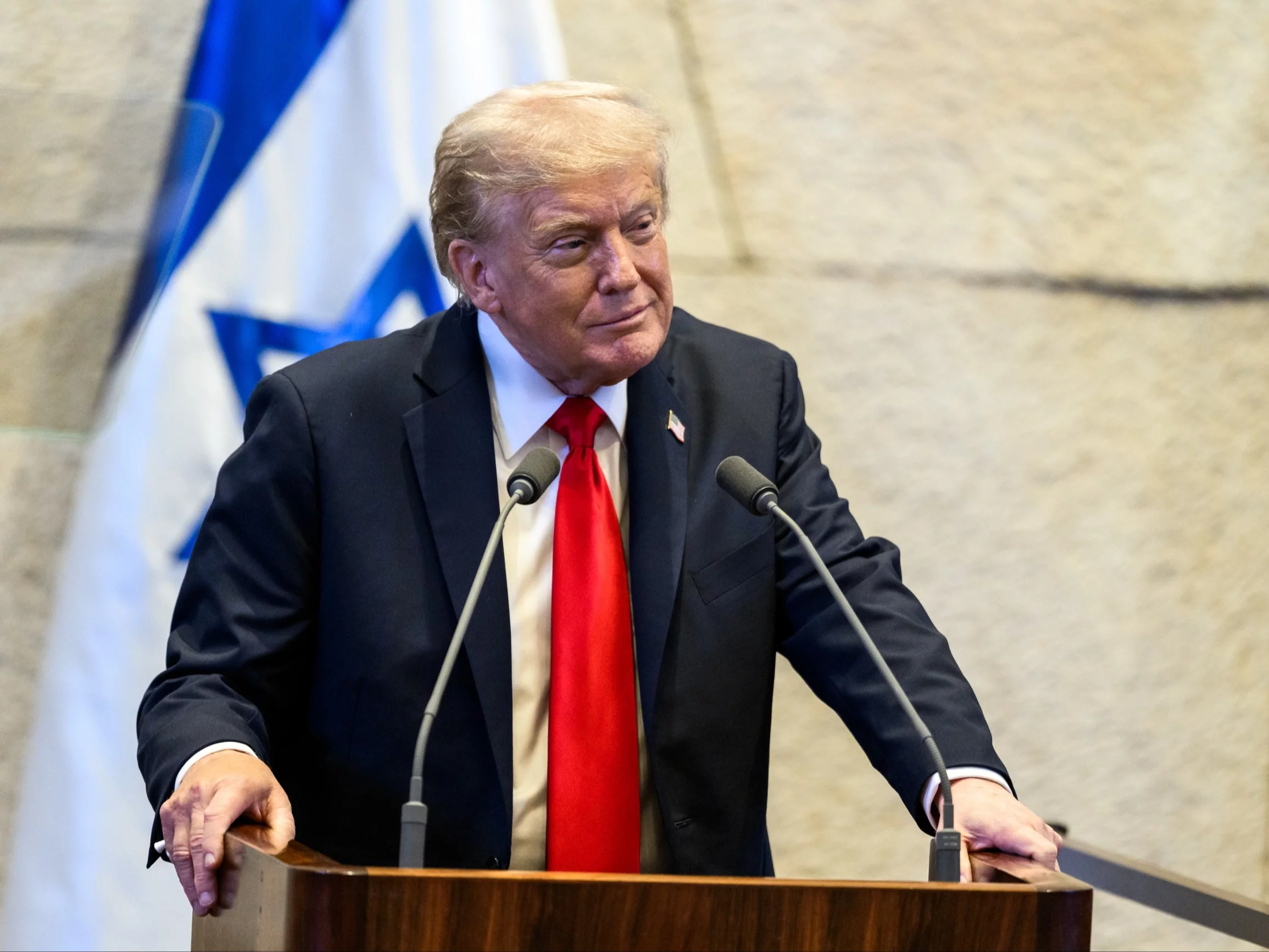 Prezydent USA Donald Trump w izraelskim Knesecie