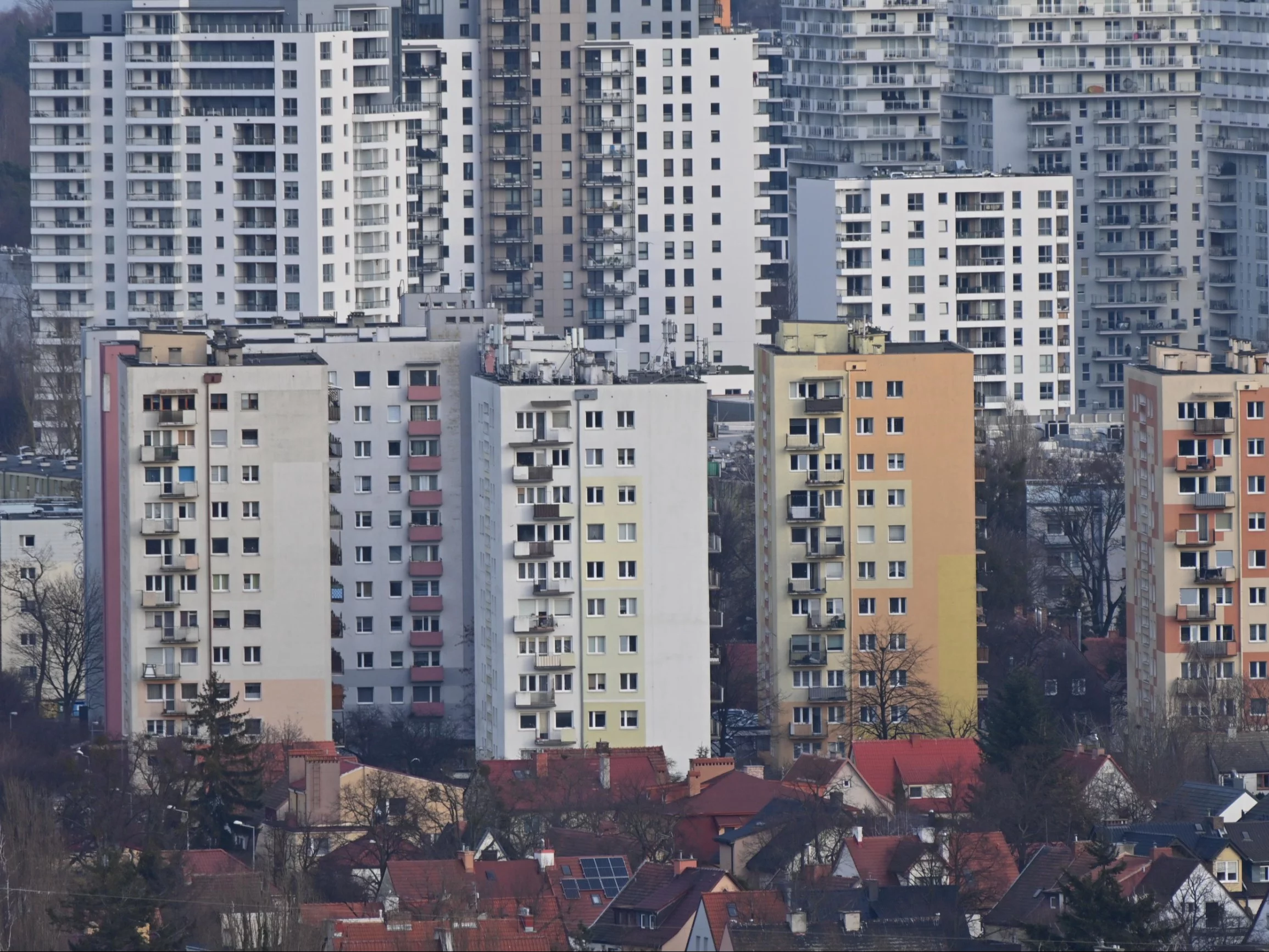 Osiedle mieszkaniowe Zaspa w Gdańsku. 30.01.2025