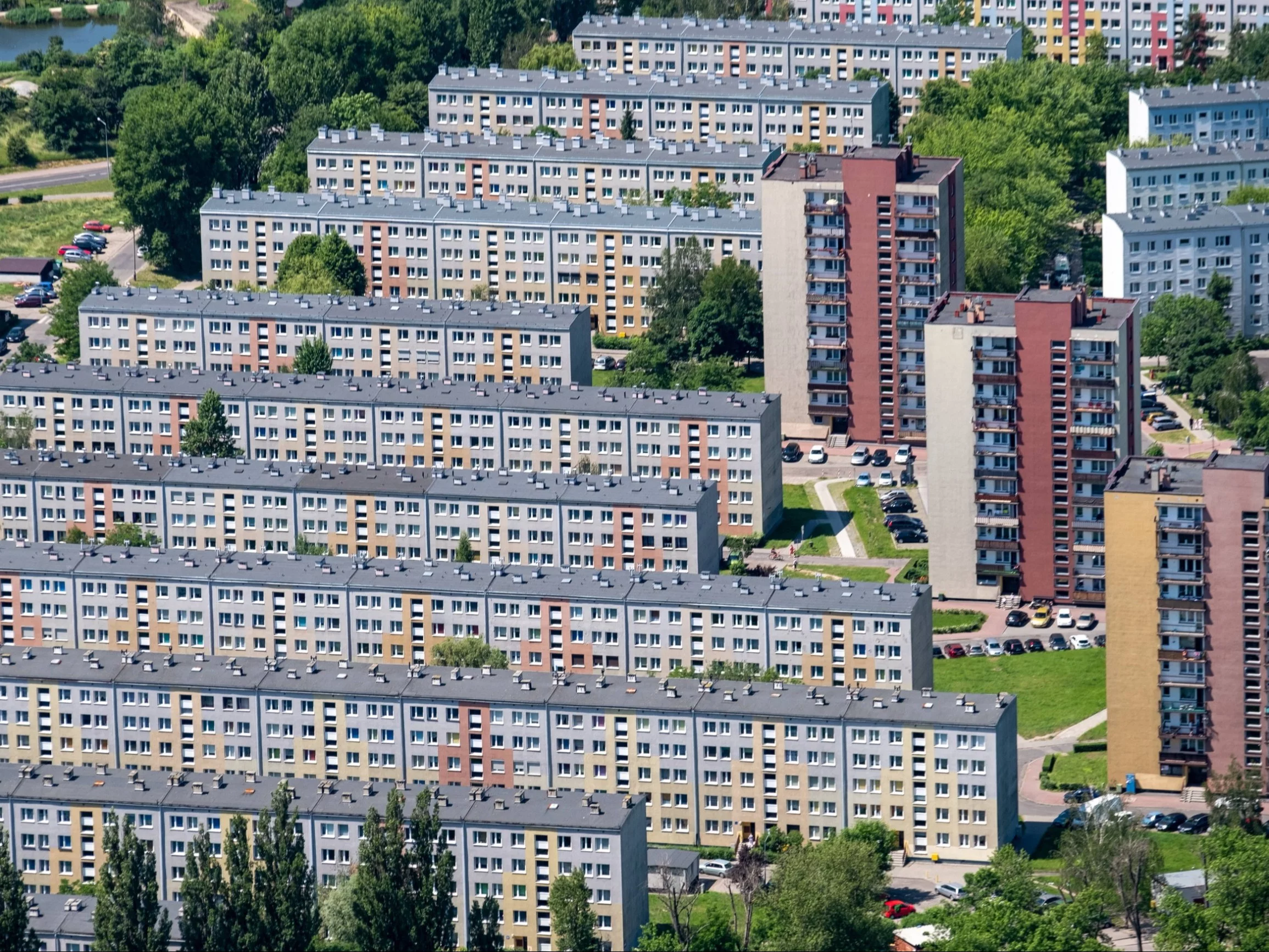 Gliwice. Osiedle bloków mieszkaniowych