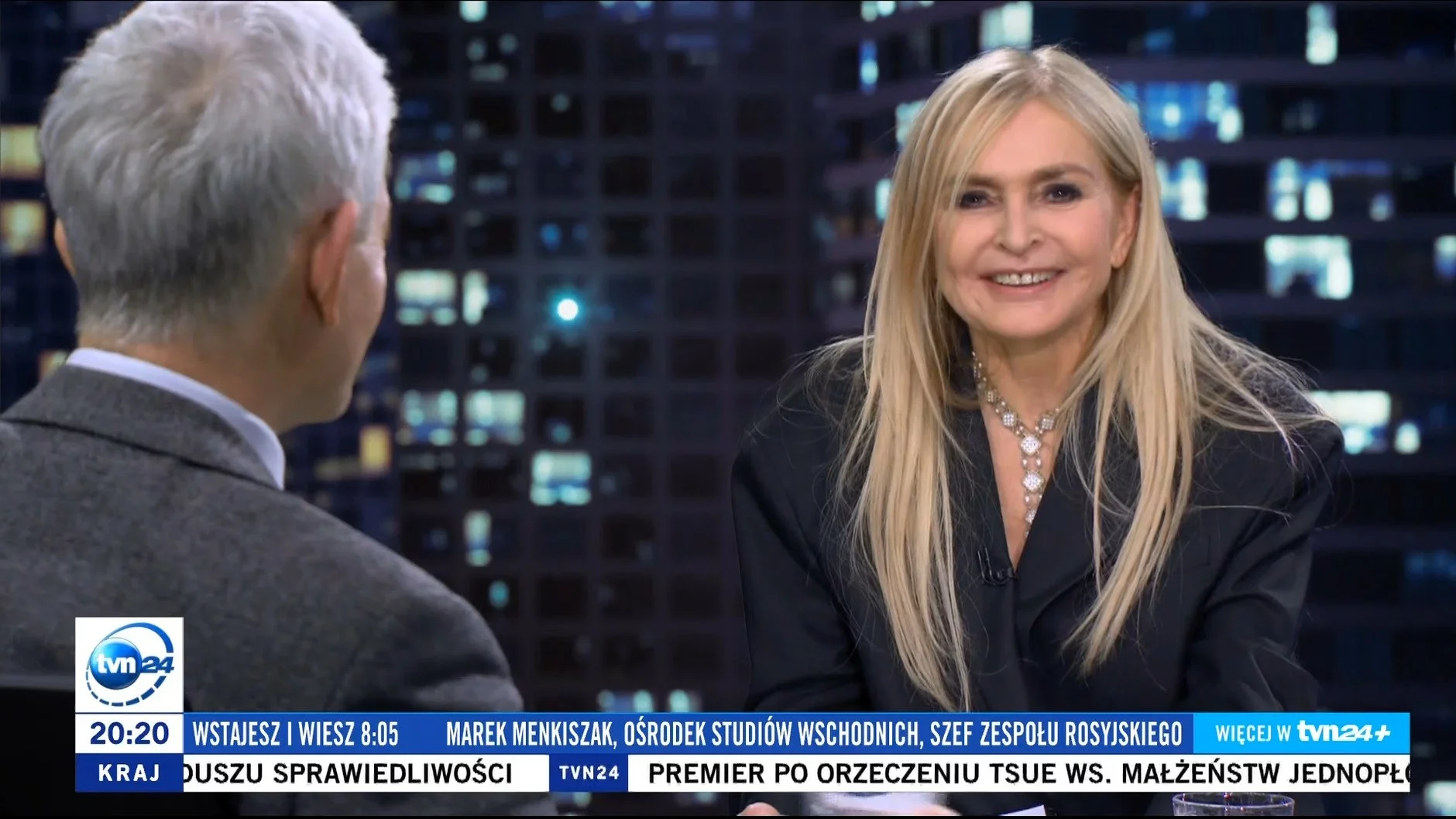 Monika Olejnik w "Kropce nad i" w TVN24