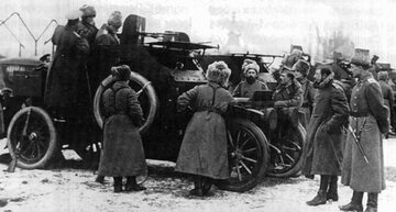 Pojazd pancerny belgijskiego korpusu ekspedycyjnego w Rosji, około 1916 rok
