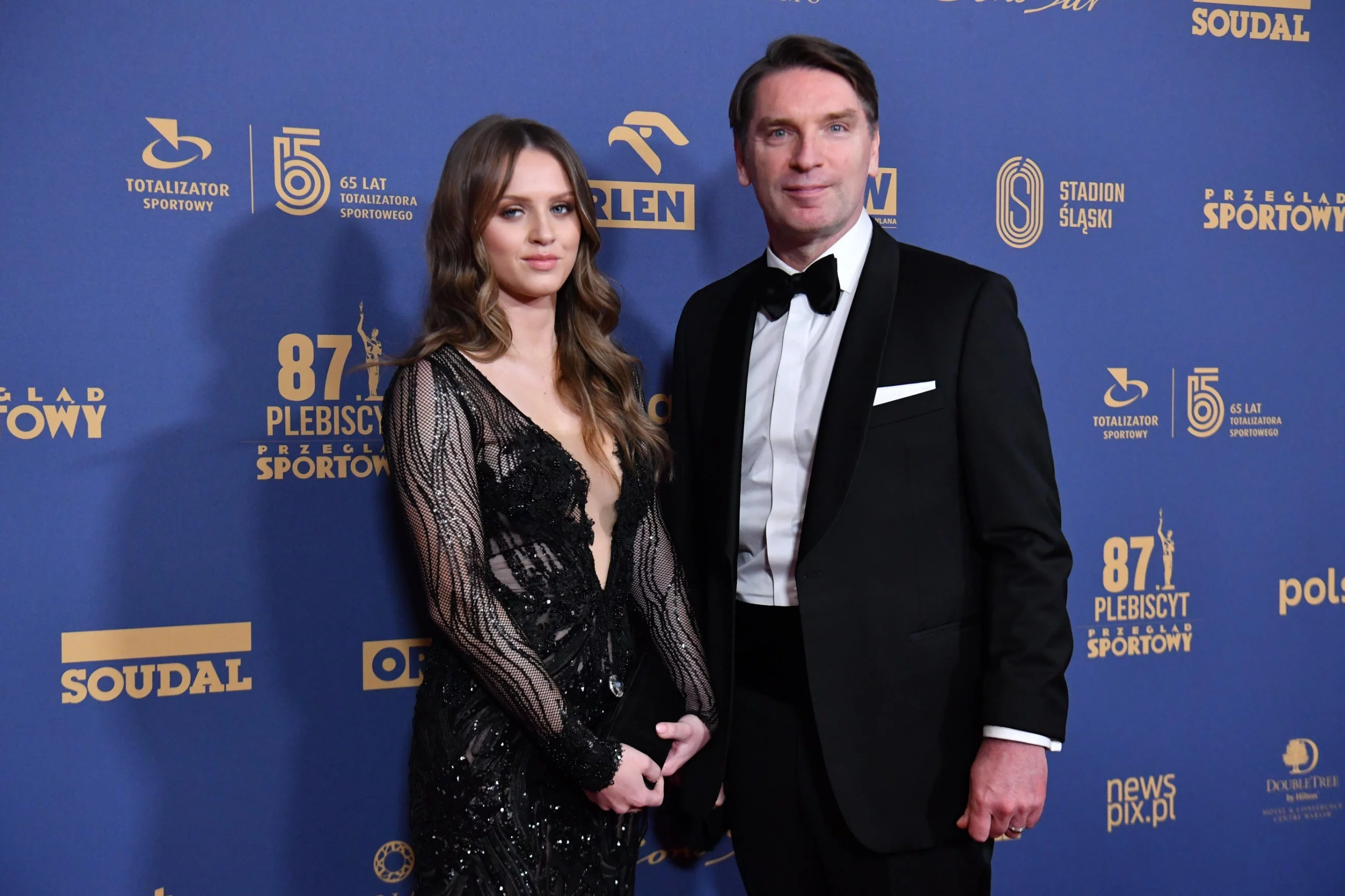 Dziennikarz Tomasz Lis z córką Polą na Gali Mistrzów Sportu