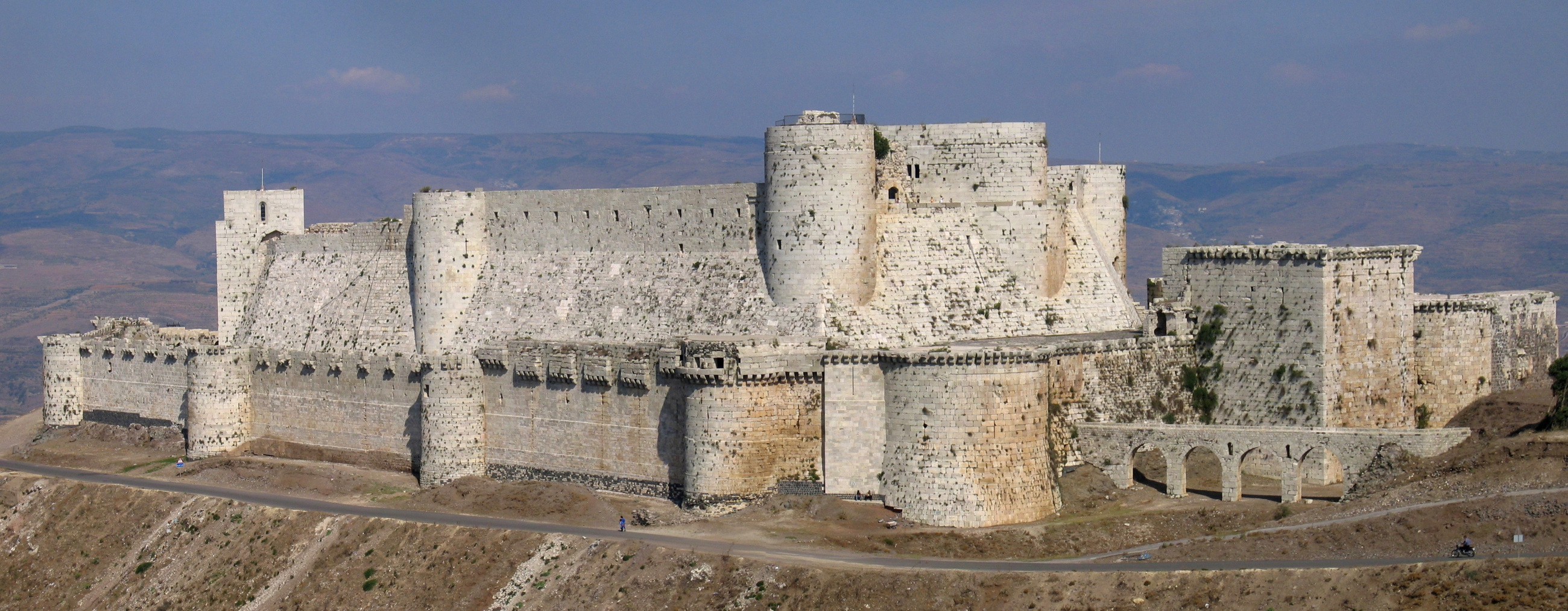 Krak des Chevaliers - joannicka twierdza twierdza uratowana w 1162 r. dzięki odsieczy, w której udział brali prawdopodobnie rycerze z Polski