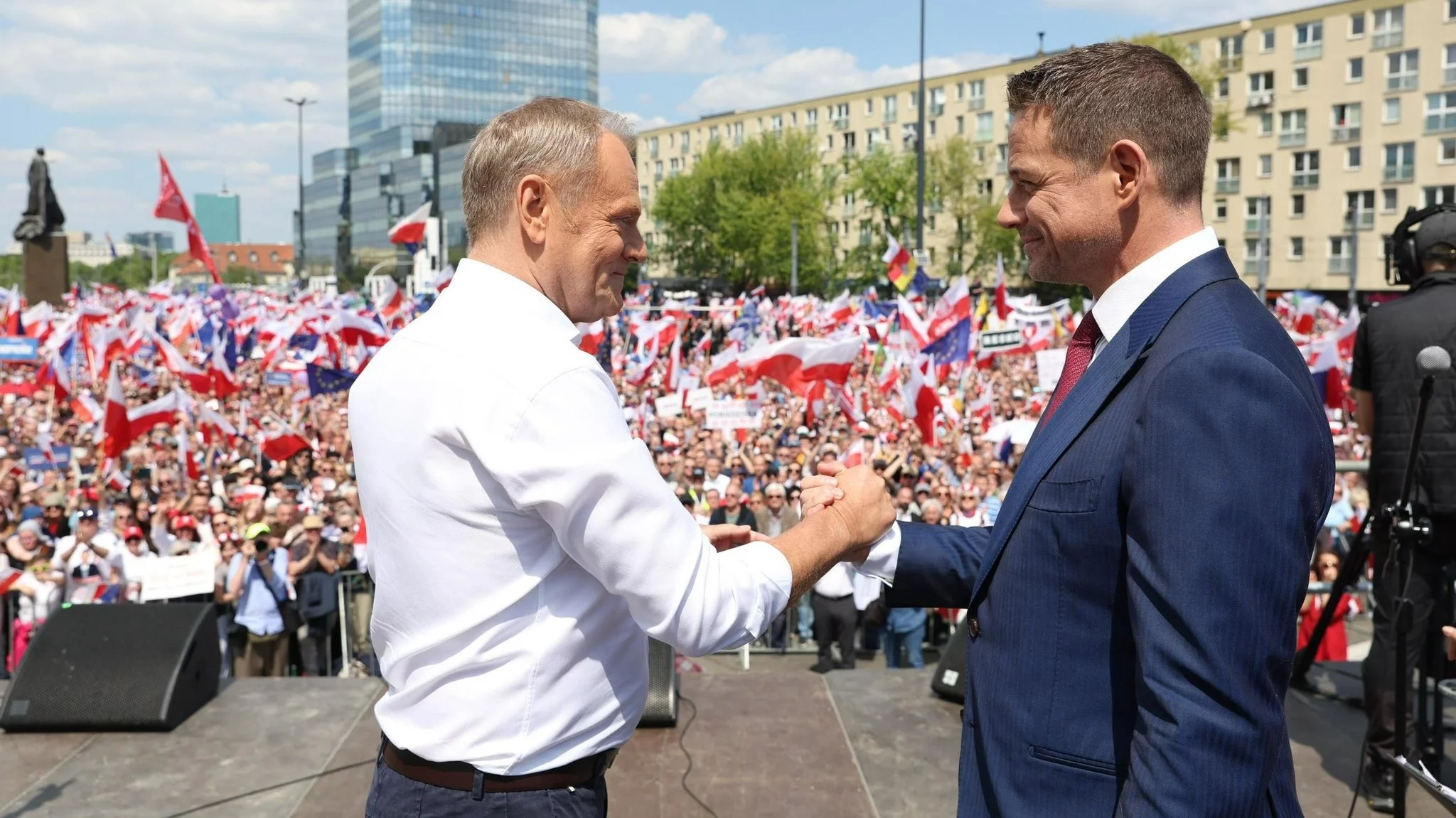 Kampania wyborcza. choćby wyborcy Trzaskowskiego nie chcą Tuska