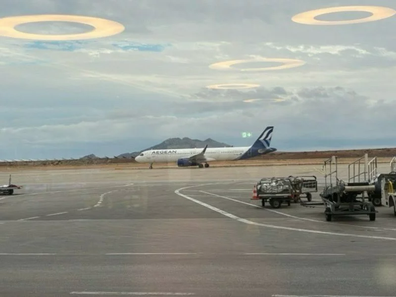 Samolot z uczestnikami flotylli Sumud