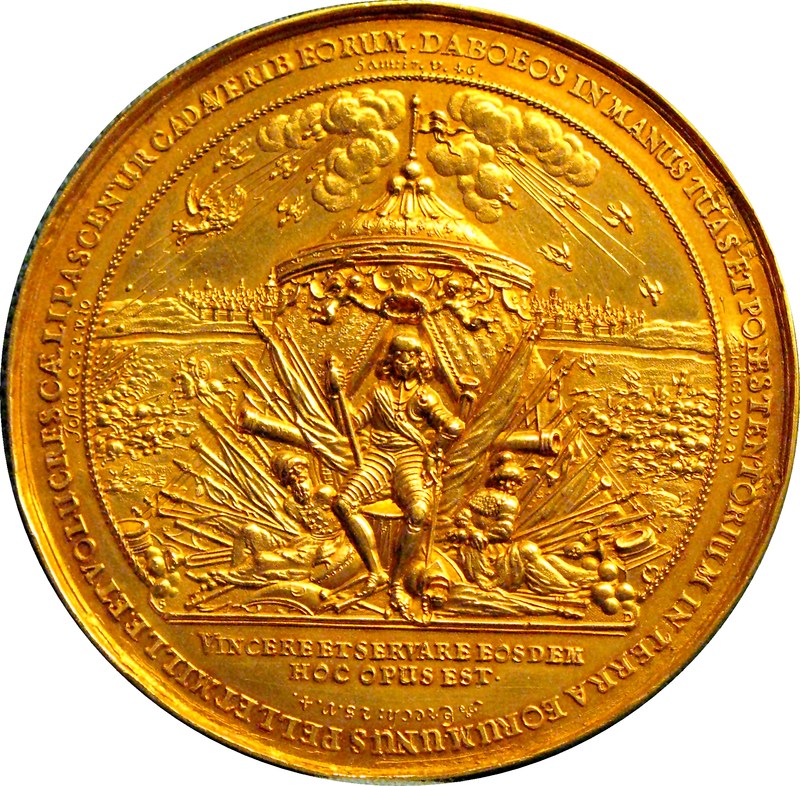 Medal (26 dukatów) wybity z okazji odsieczy Smoleńska przez Władysława IV Wazę w 1634