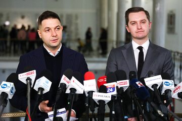 Politycy partii Suwerenna Polska: Patryk Jaki, Sebastian Kaleta