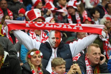 Polscy kibice na Stadionie Narodowym