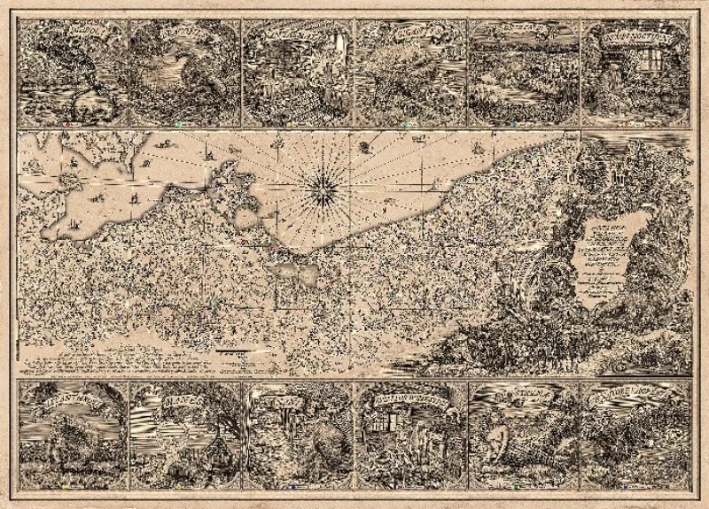 Polscy naukowcy stworzyli stylizowaną na renesansową mapę Pomorza inspirowaną folklorem