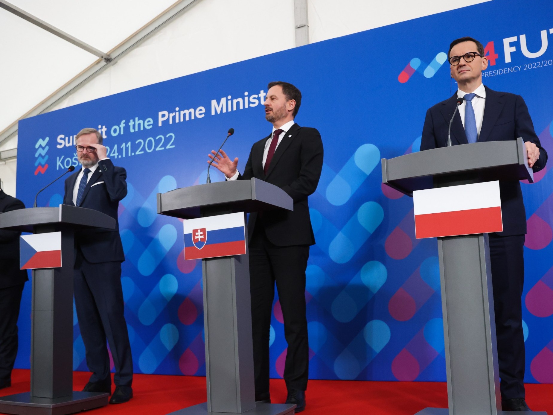 Mateusz Morawiecki, Petr Fiala, Eduard Heger