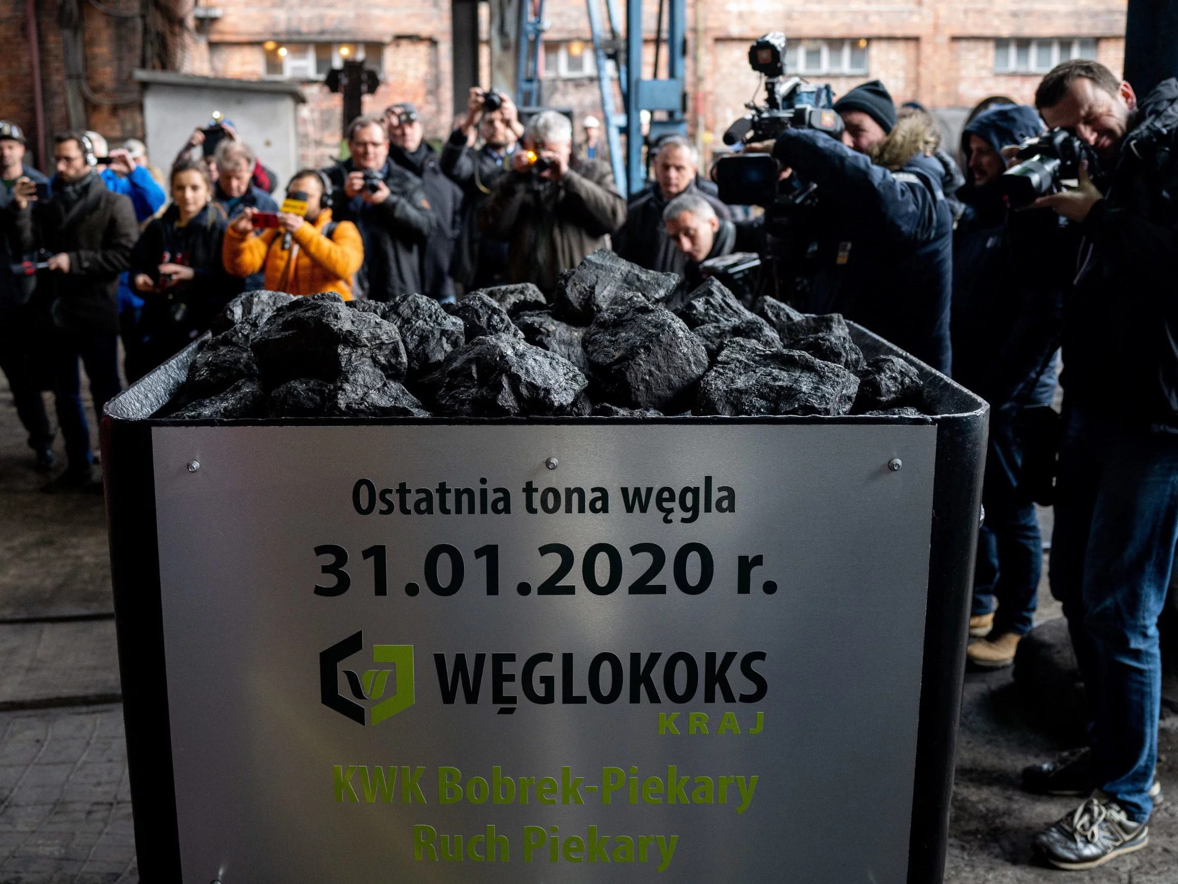Uroczystość symbolicznego wydobycia ostatniej tony węgla w Kopalni Węgla Kamiennego Bobrek-Piekary