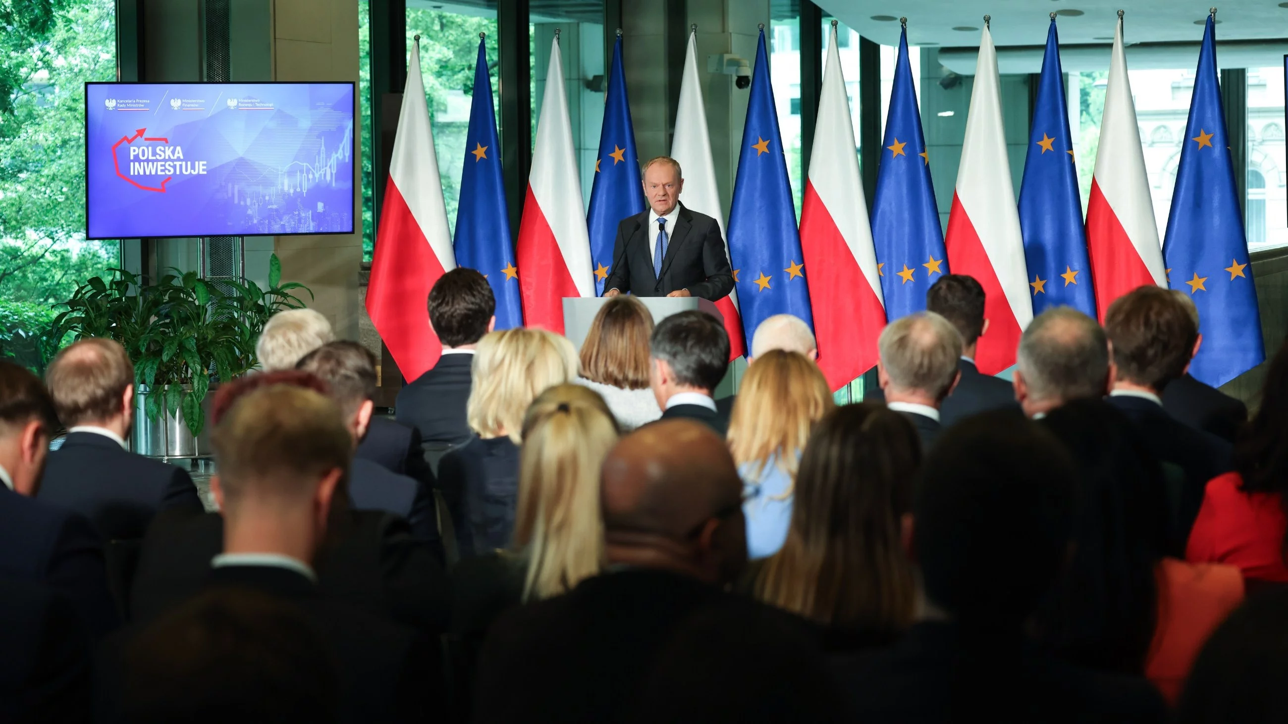 Premier Donald Tusk podczas wydarzenia "Polska Inwestuje"