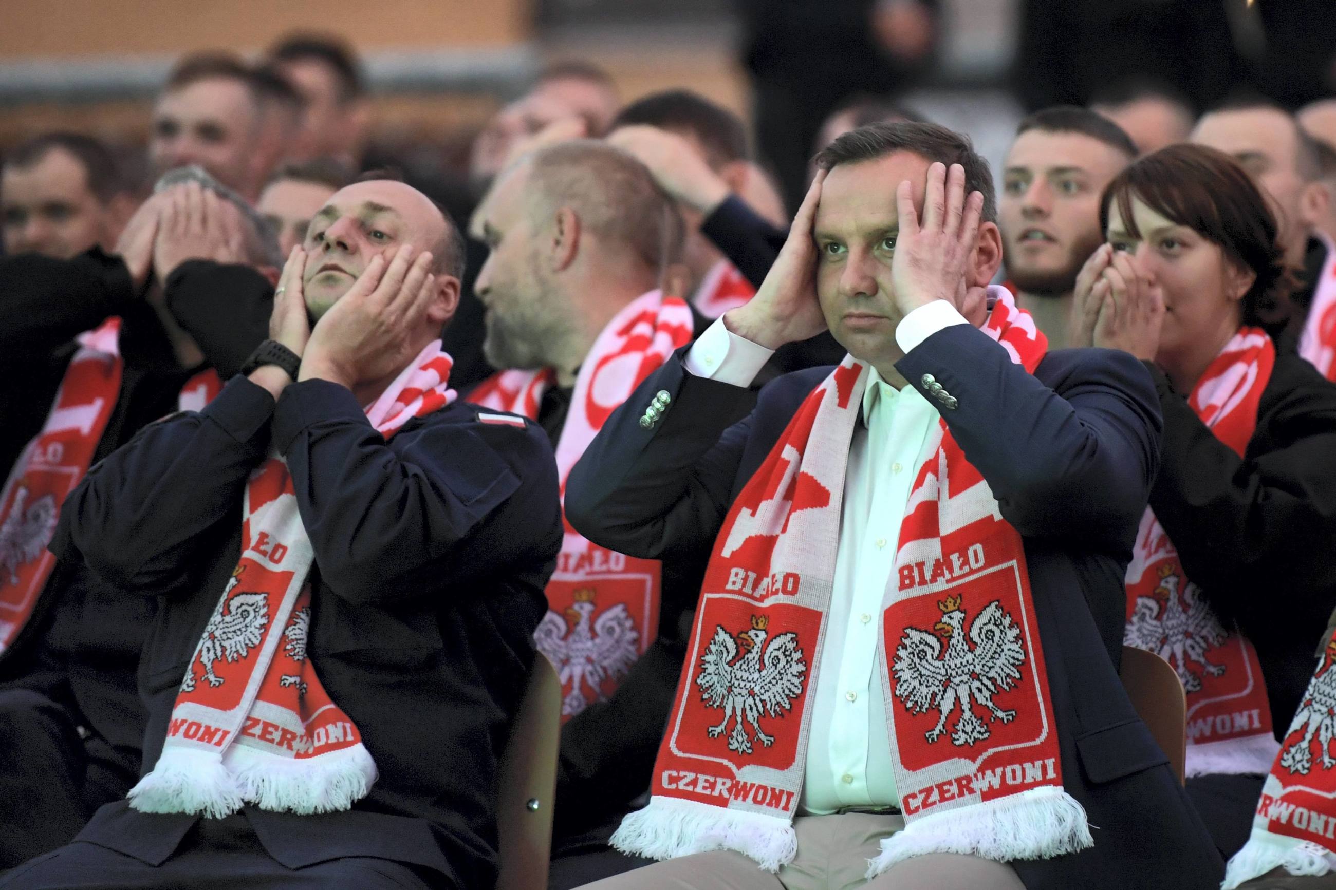 Prezydent Andrzej Duda oglądał mecz Polska-Kolumbia