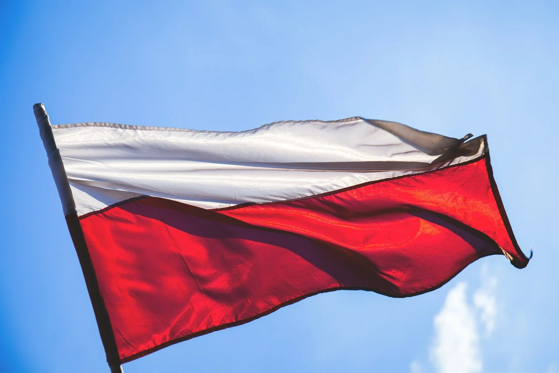 Flaga Polski, zdjęcie ilustracyjne