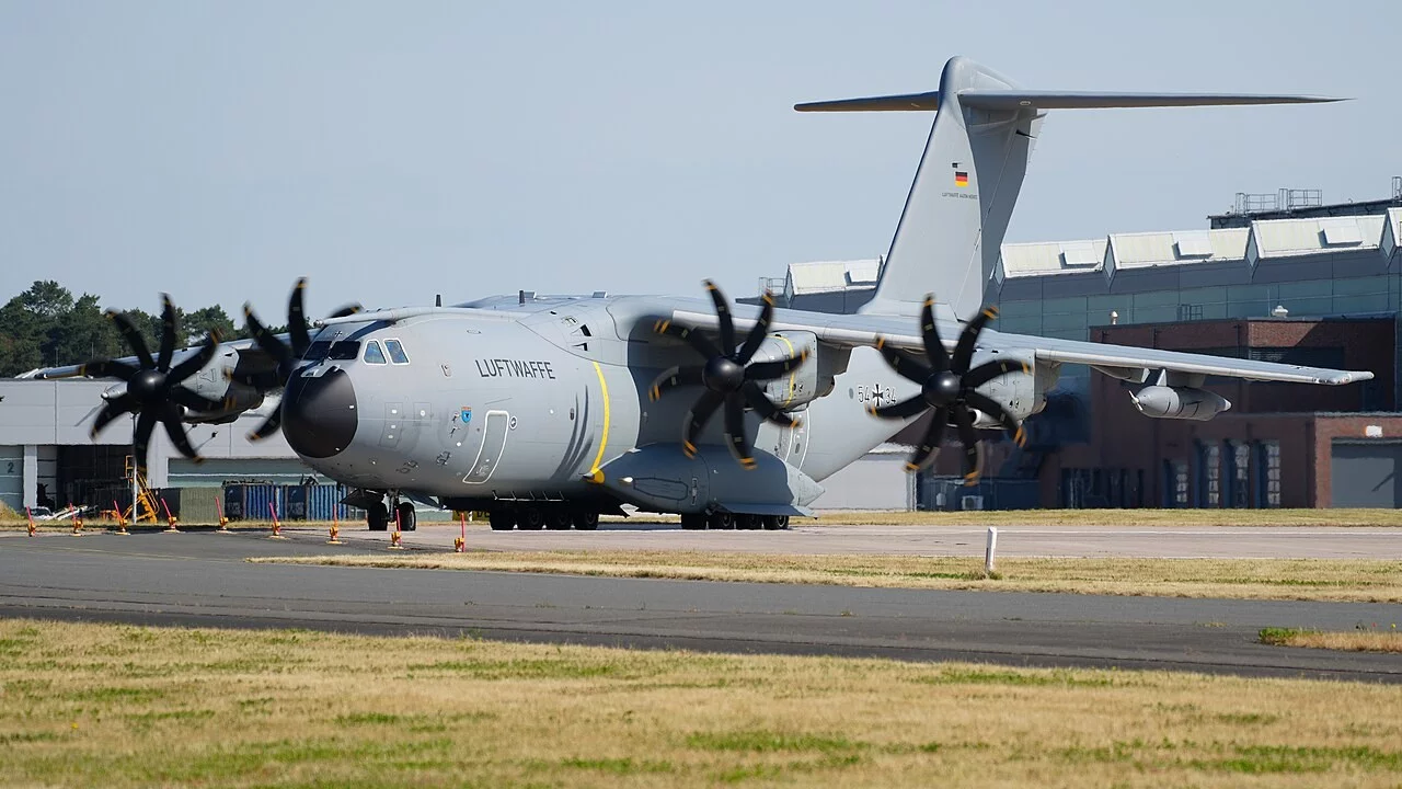 Airbus A400M w niemieckiej bazie wojskowej Wunstorf
