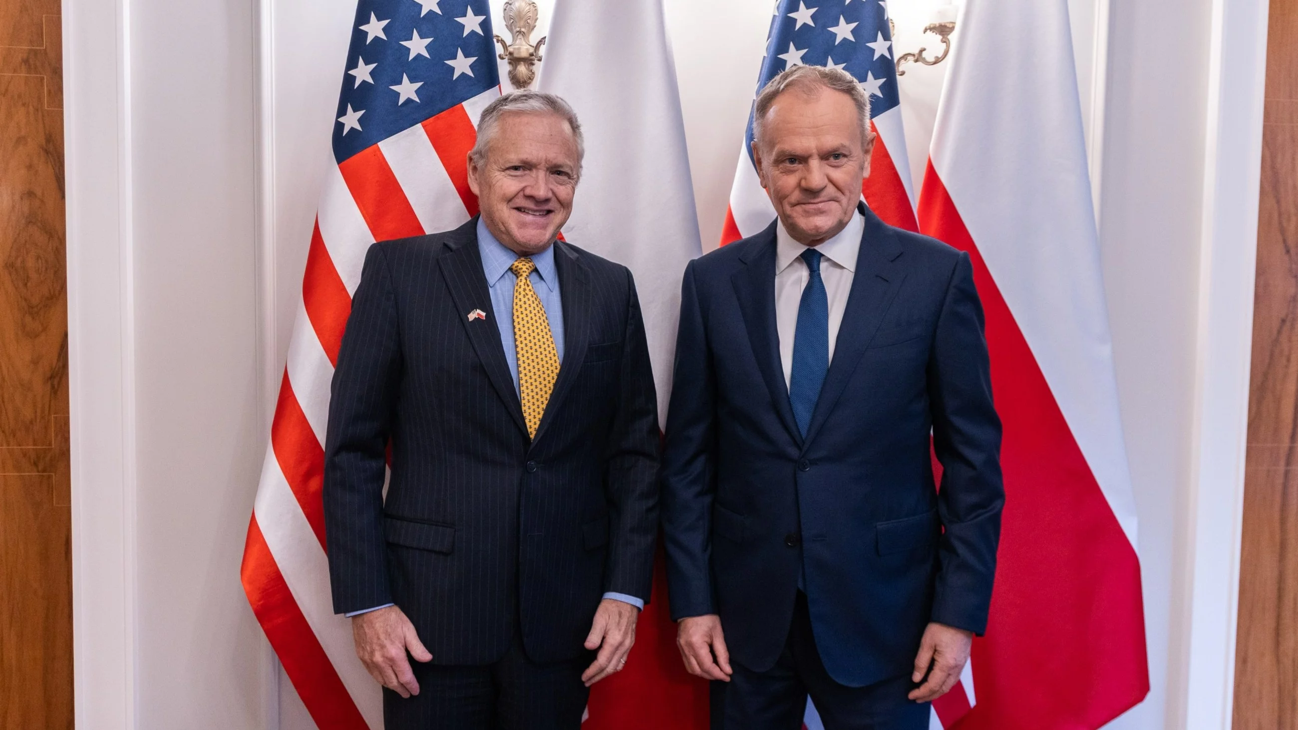 Ambasador USA w Polsce Tome Rose i premier Donald Tusk