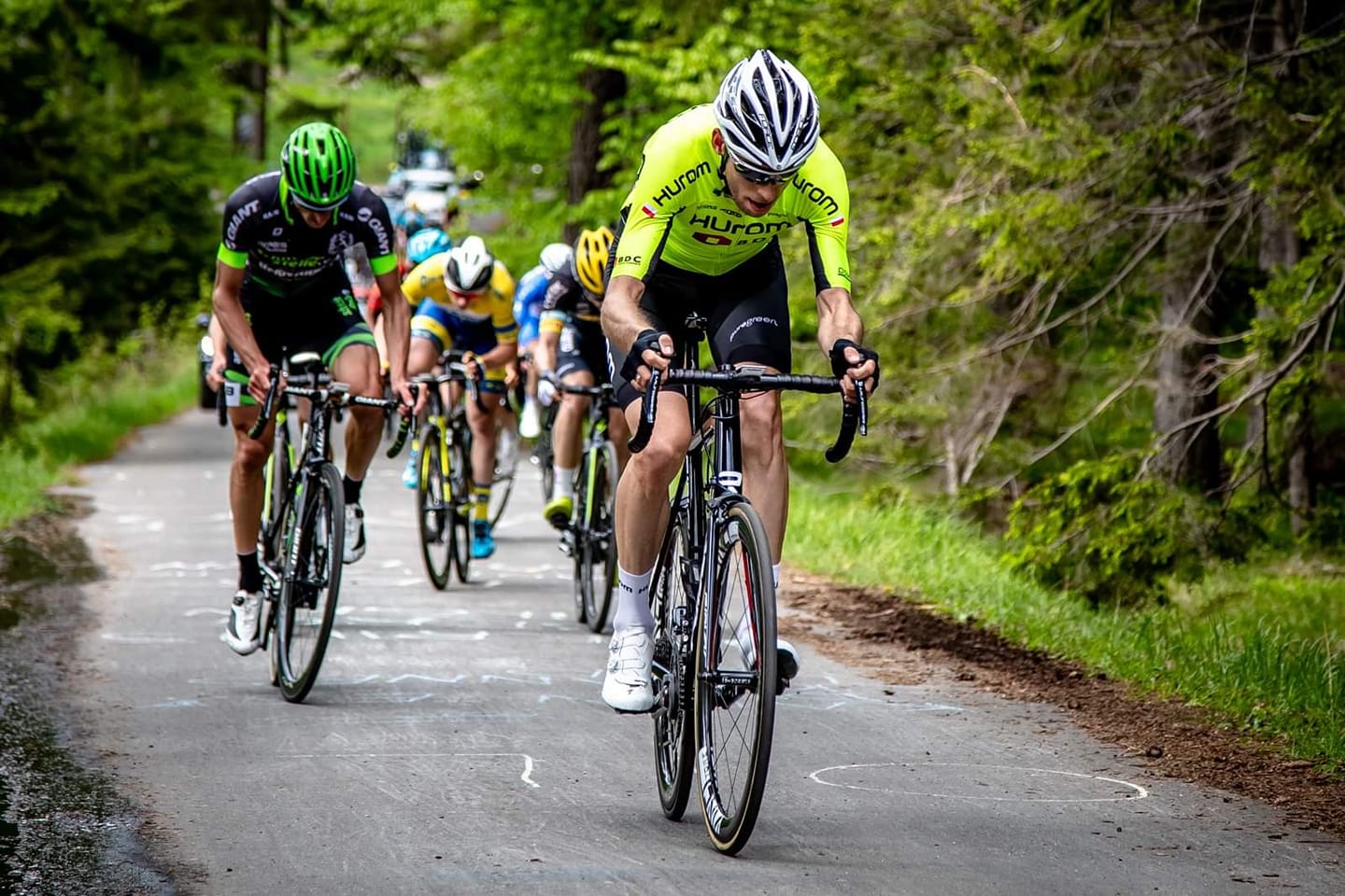 Karol Domagalski na rowerze