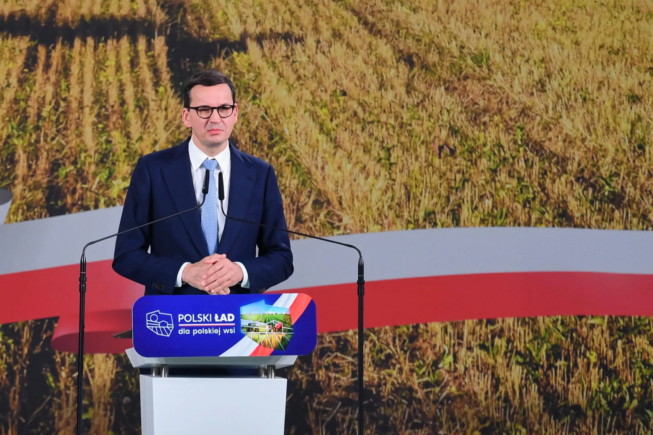 Premier Mateusz Morawiecki przemawia w Przysusze