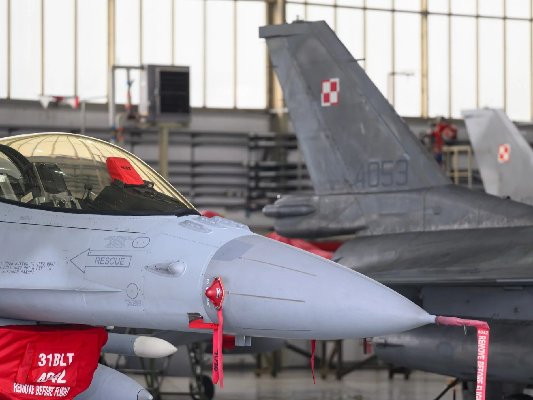 Samolot F-16 w  31. Bazy Lotnictwa Taktycznego Poznań Krzesiny