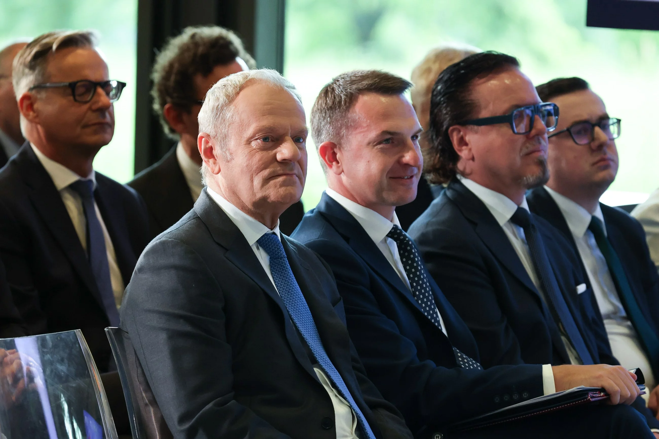 Donald Tusk, Adam Szłapka, Wojciech Balczun, Miłosz Motyka