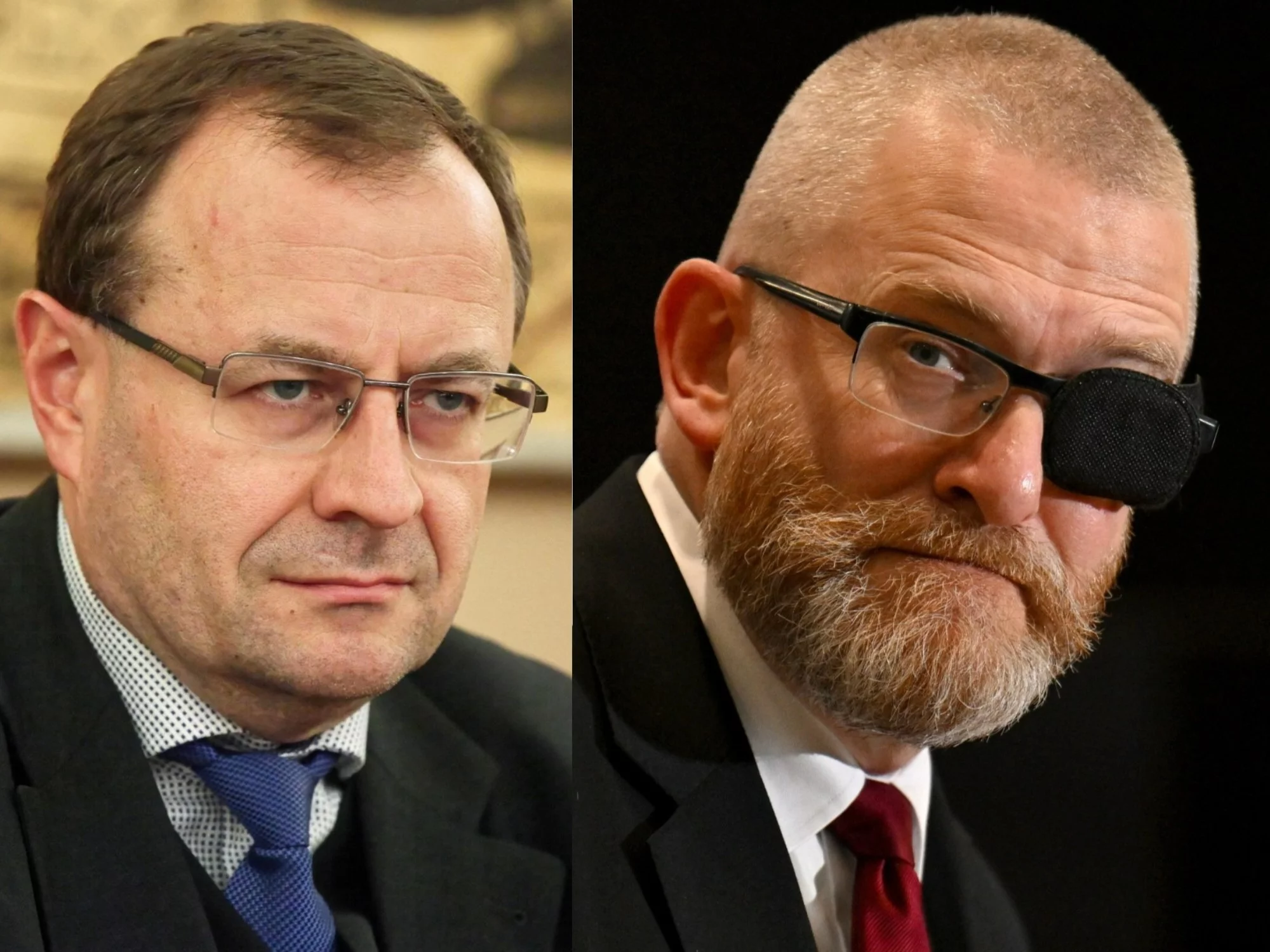 Prof. Antoni Dudek i europoseł Grzegorz. Braun