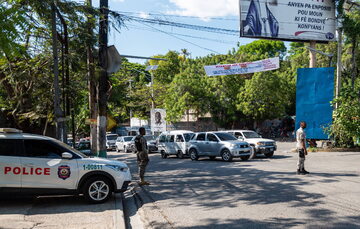 Port-au-Prince, Haiti. Policja, zdjęcie ilustracyjne