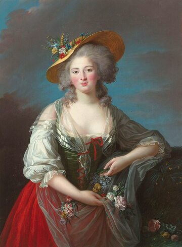 Portret księżniczki Elżbiety Francuskiej (Madame Elisabeth) namalowany przez Elisabeth Louise Vigée Le Brun