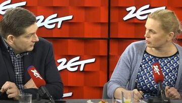 Poseł KO Barbara Nowacka i poseł PiS Bartosz Kownacki podczas dyskusji w Radio ZET