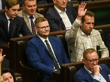 Poseł Michał Woś w Sejmie