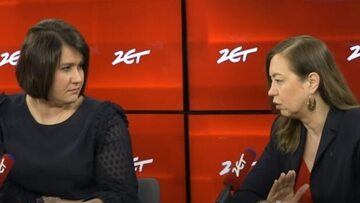 Poseł Solidarnej Polski Anna Maria Siarkowska i poseł Polski 2050 Hanna Gil-Piątek w Radio ZET
