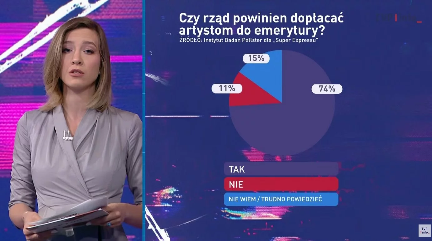 Kadr z programu "Wykrywacz kłamstw" w TVP Info